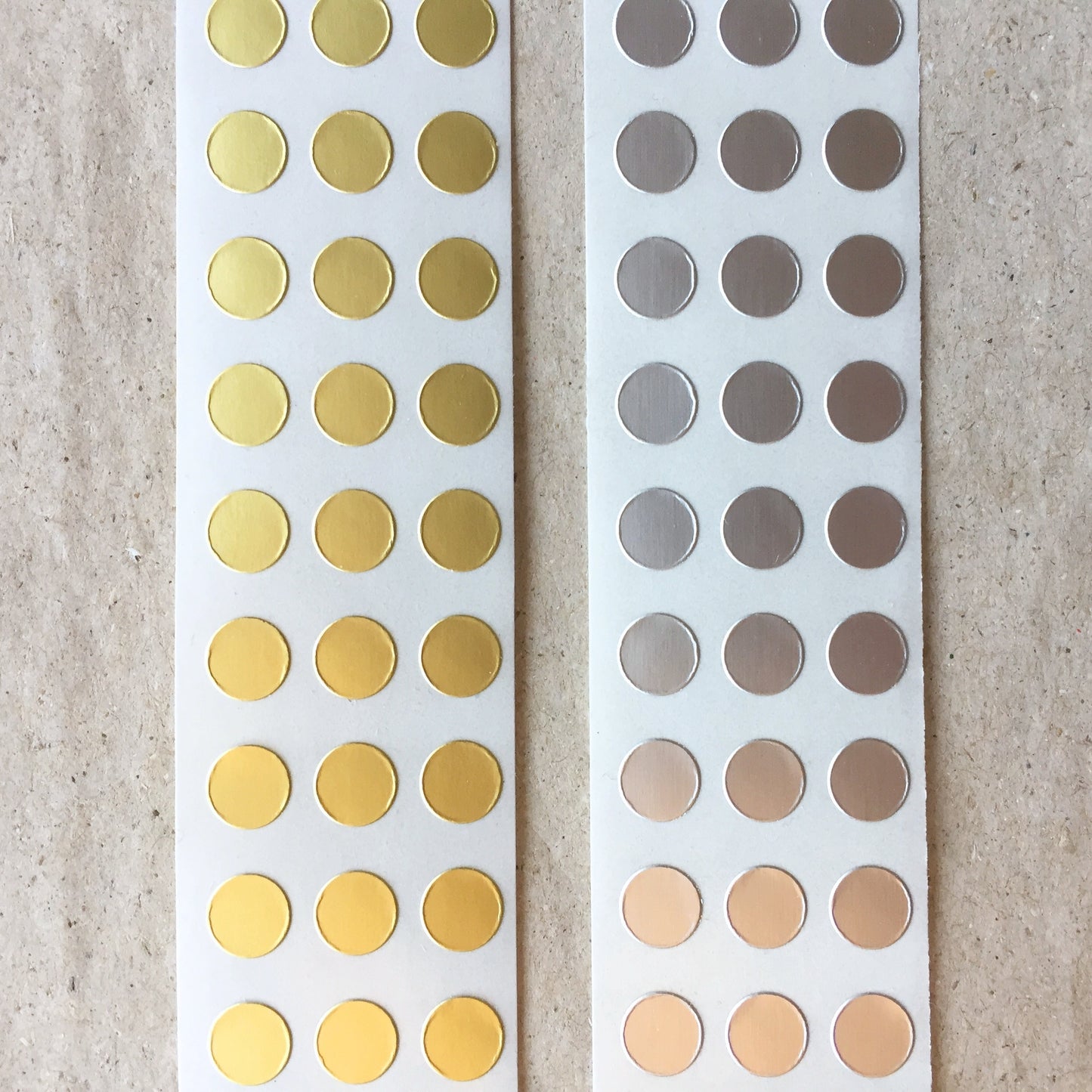 Gold/Silver Dot Stickers for journal collage - SAMPLES