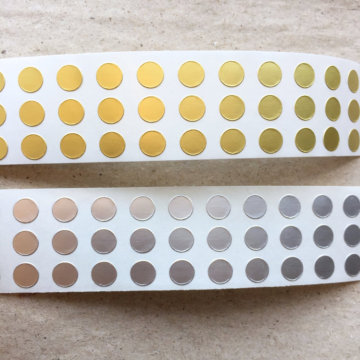 Gold/Silver Dot Stickers for journal collage - SAMPLES