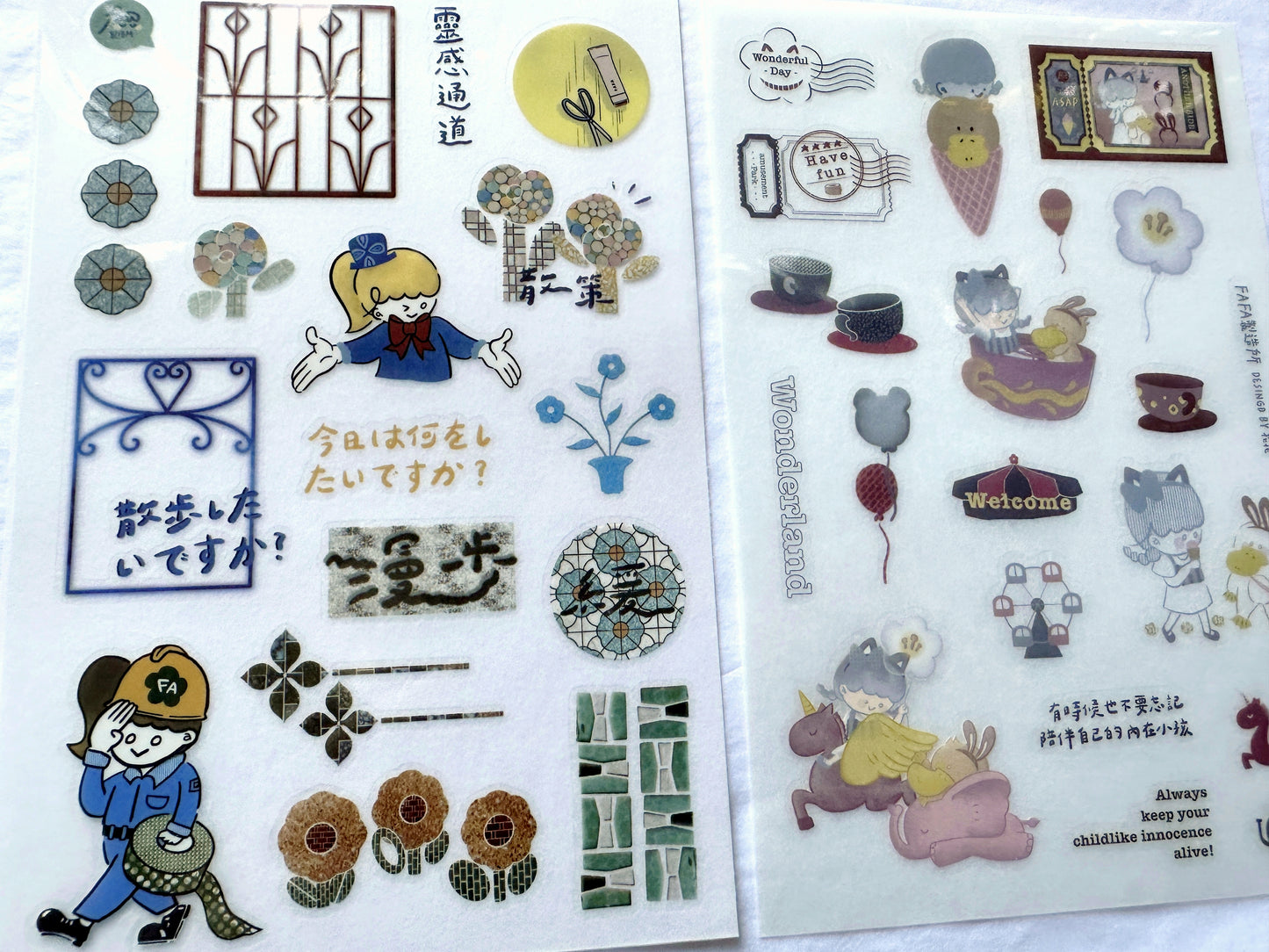 Many transfer stickers from Taiwan & Japan [Half-Packs]