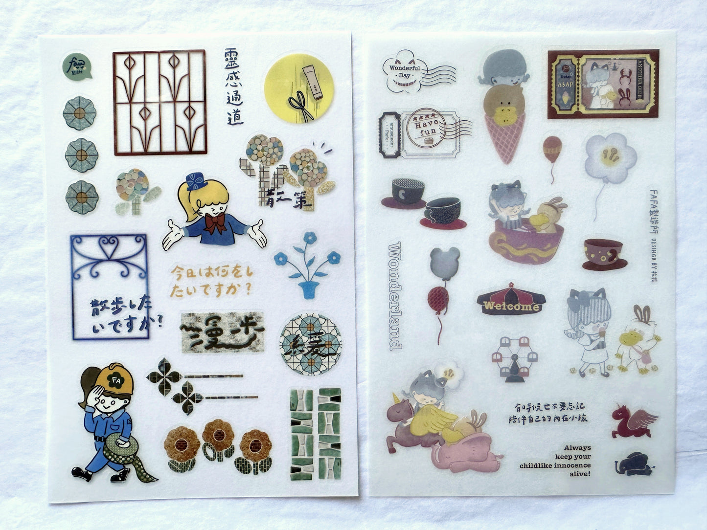 Many transfer stickers from Taiwan & Japan [Half-Packs]