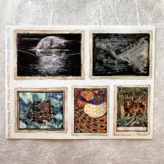 Destash | Lin Chia Ning - Vintage Landscape washi sticker sheet [Rare]