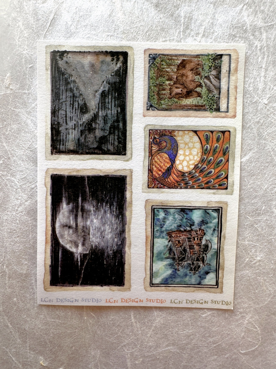 Destash | Lin Chia Ning - Vintage Landscape washi sticker sheet [Rare]