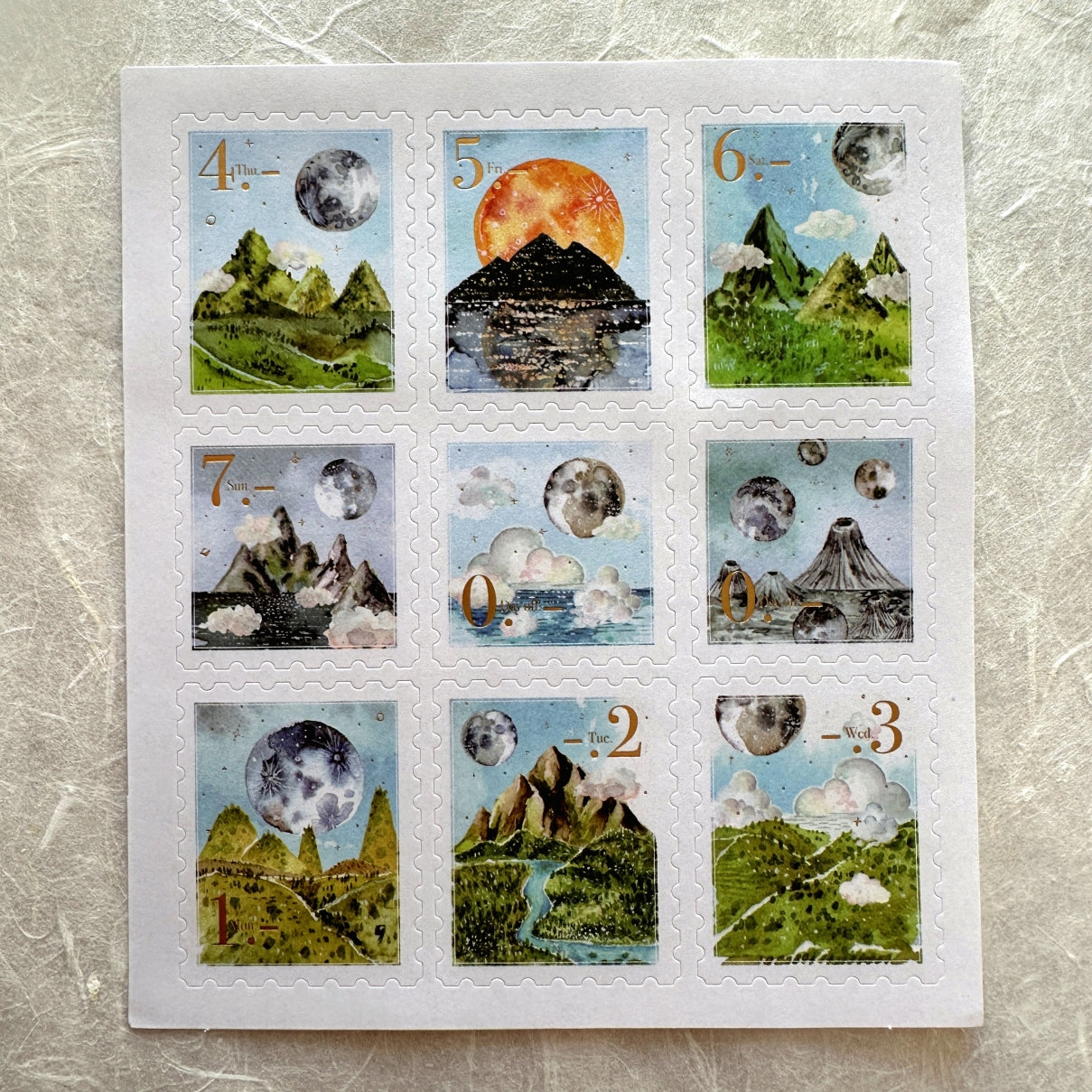 Destash | Lin Chia Ning - Landscape Stamp gold-foil stickers [Rare]