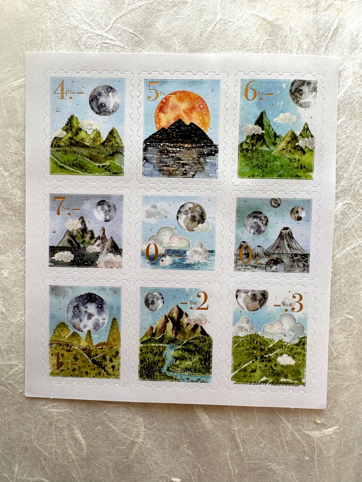 Destash | Lin Chia Ning - Landscape Stamp gold-foil stickers [Rare]