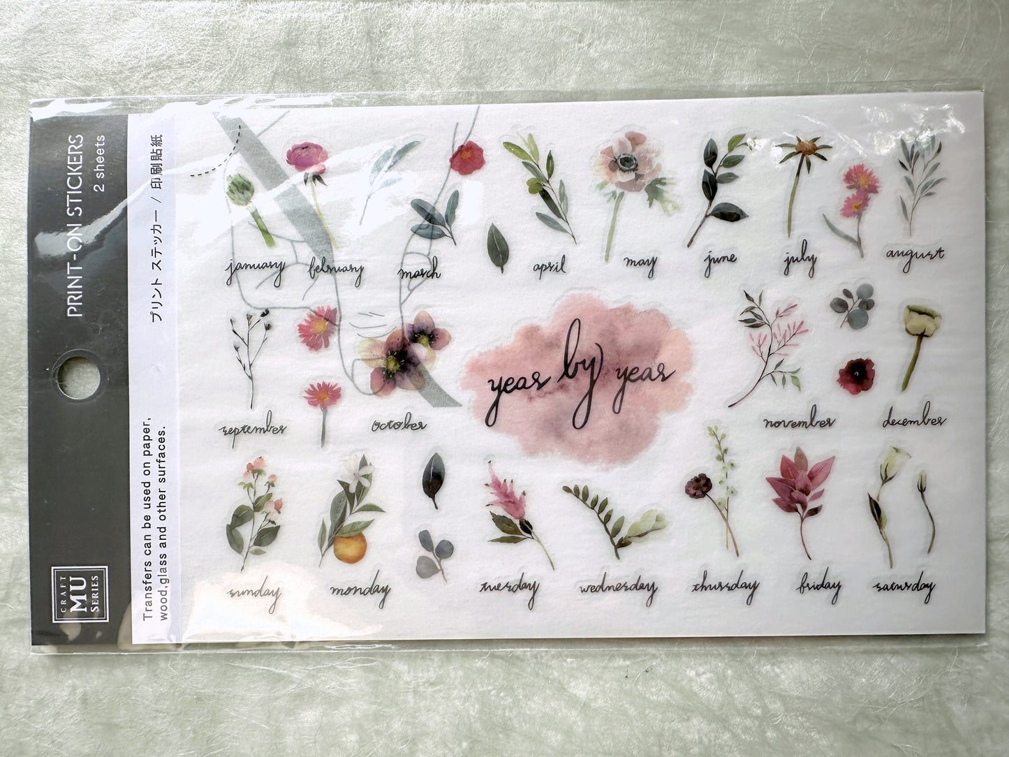 MU Lifestyle - No. 072 transfer sticker pack