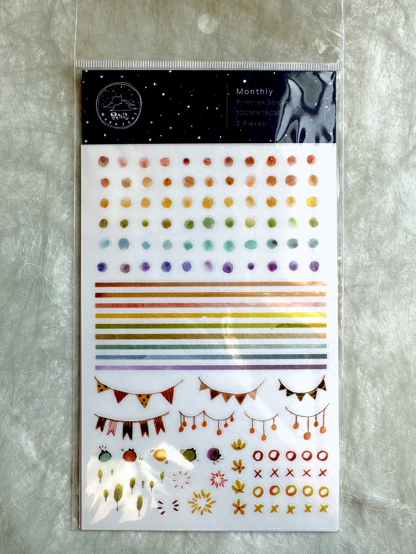 Modaizhi - Monthly print-on stickers (two styles)