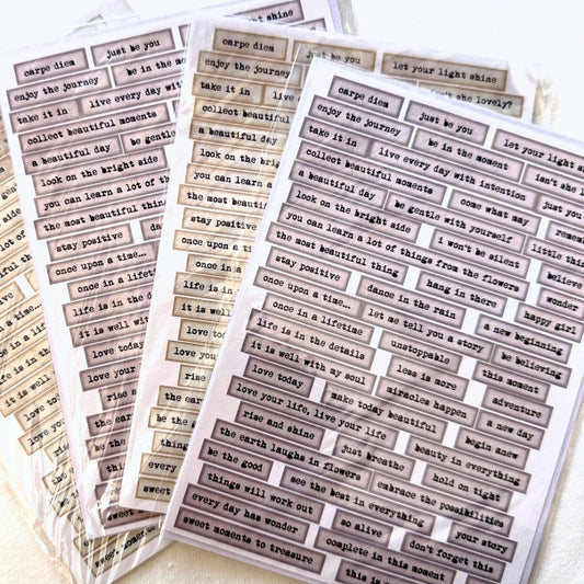 Marky Puppy - Vintage-style Phrase Stickers