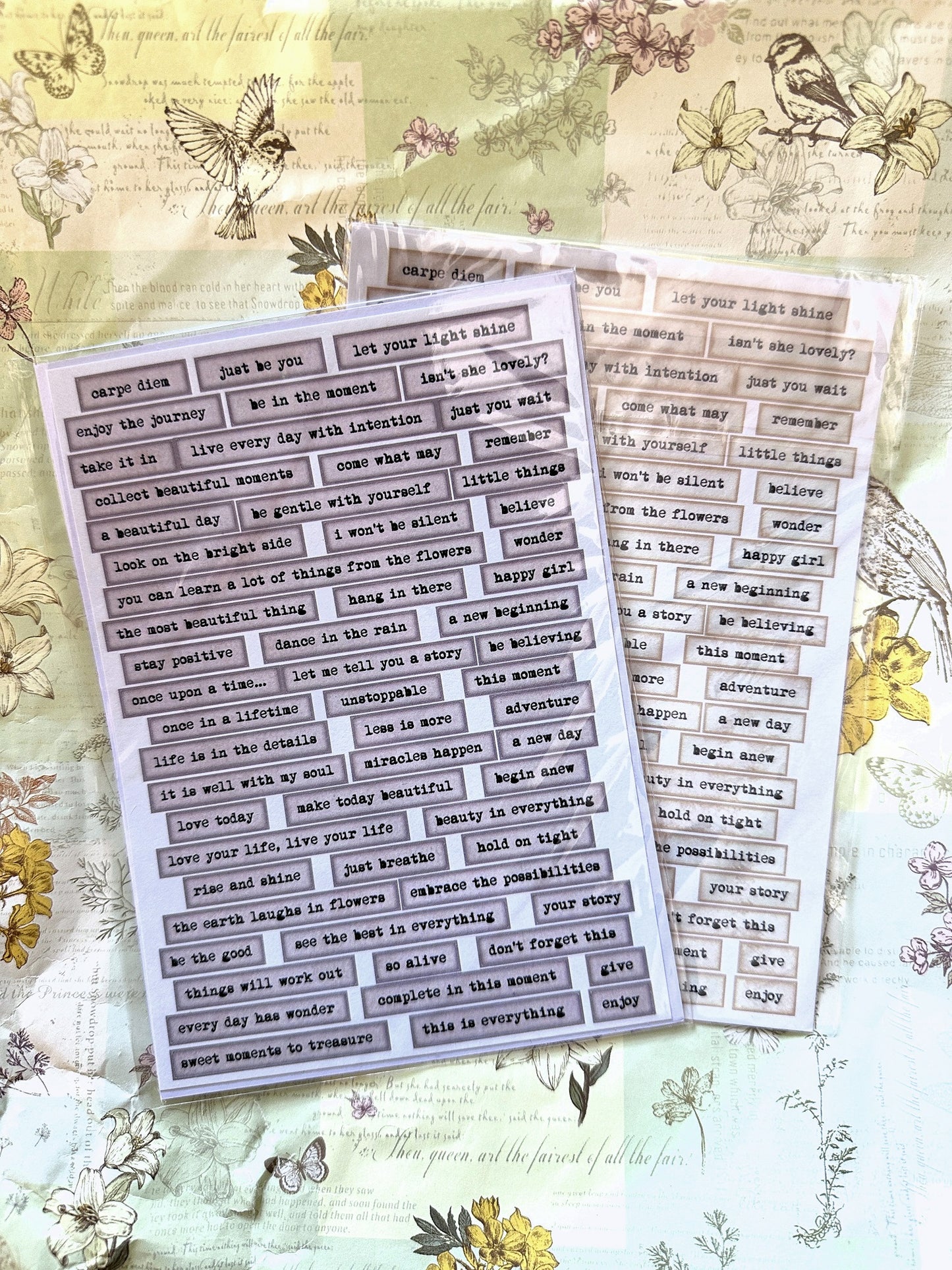 Marky Puppy - Vintage-style Phrase Stickers