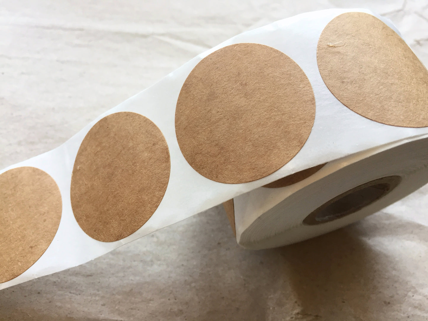 Kraft 1.5" round stickers for journal collage - SAMPLES