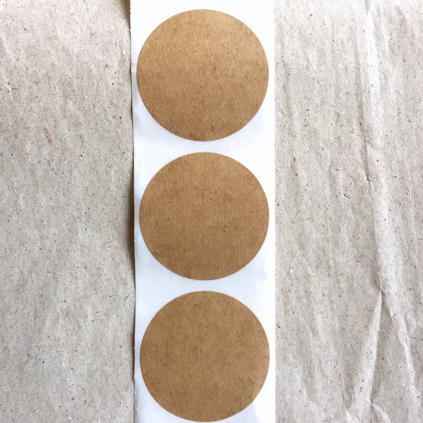 Kraft 1.5" round stickers for journal collage - SAMPLES