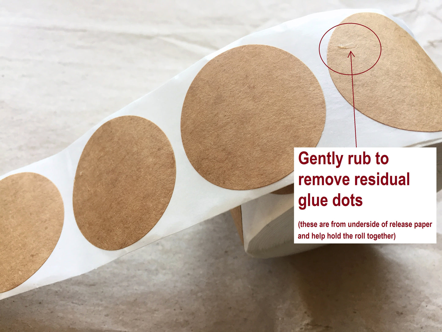 Kraft 1.5" round stickers for journal collage - SAMPLES