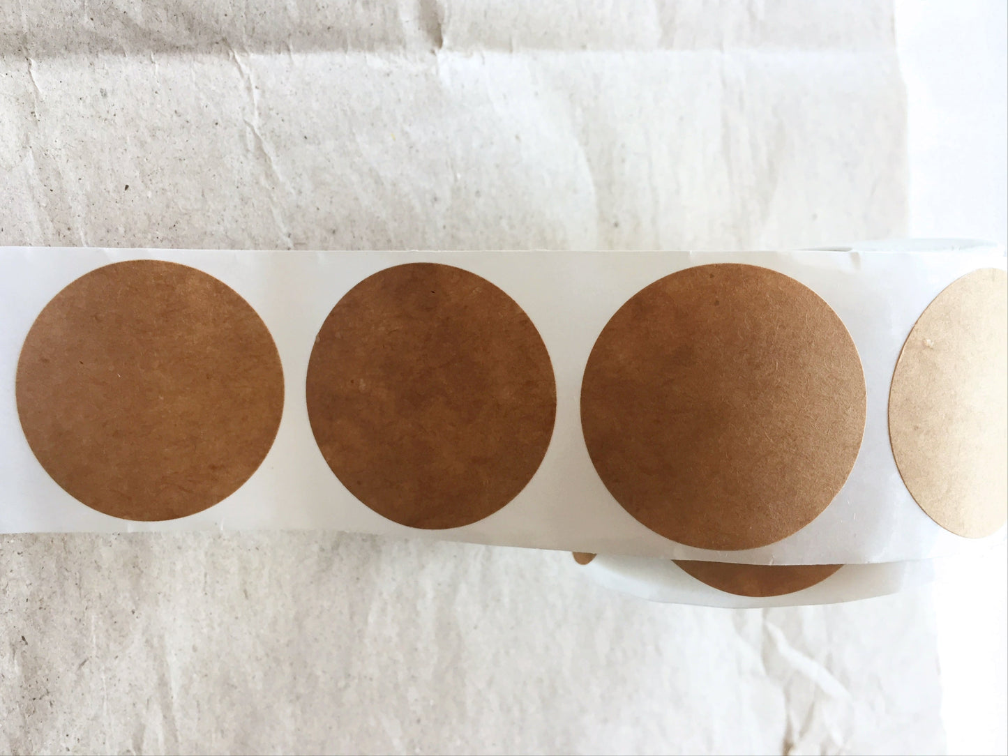 Kraft 1.5" round stickers for journal collage - SAMPLES