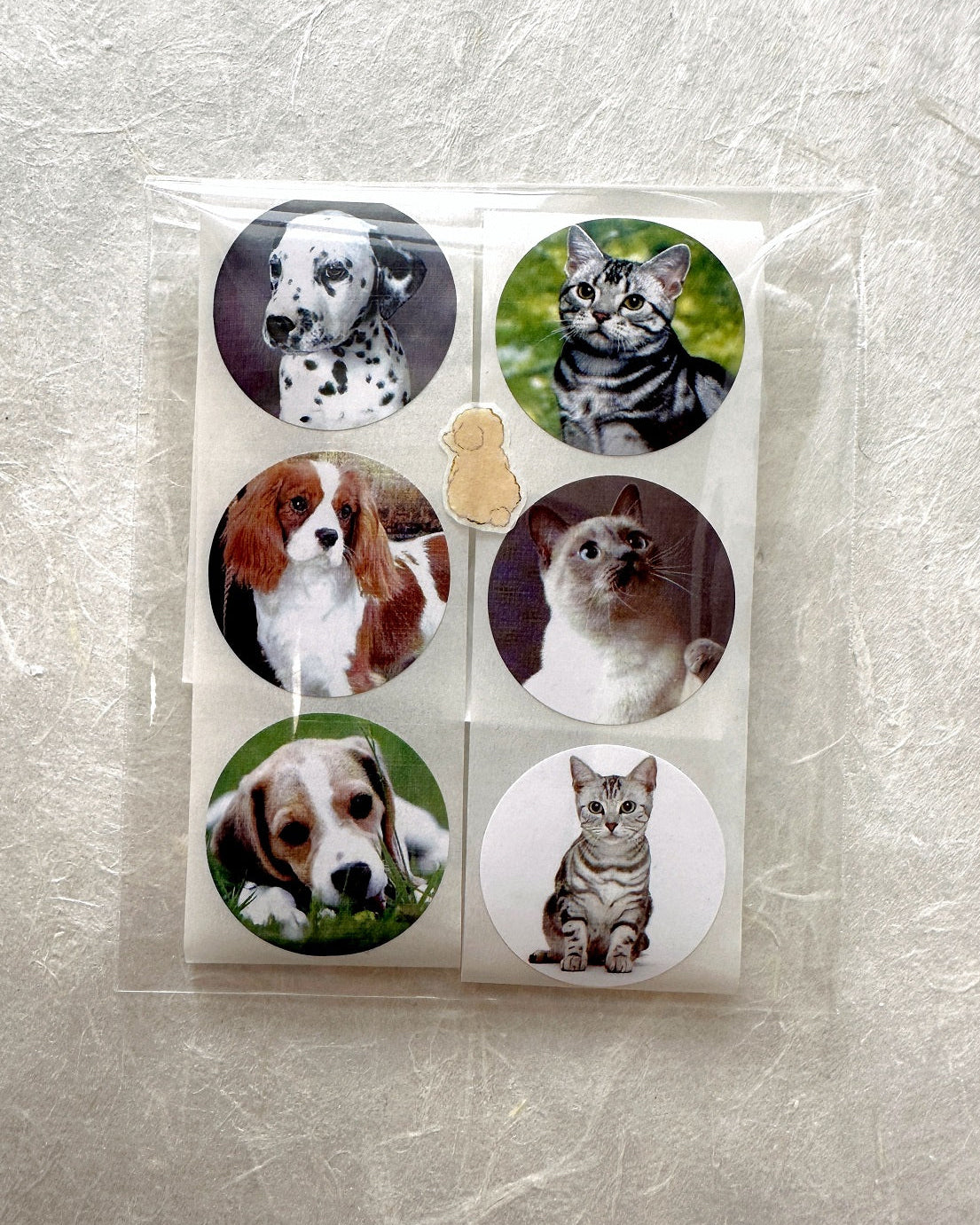 Cute Dogs & Cats - Round Sticker Seal SAMPLES