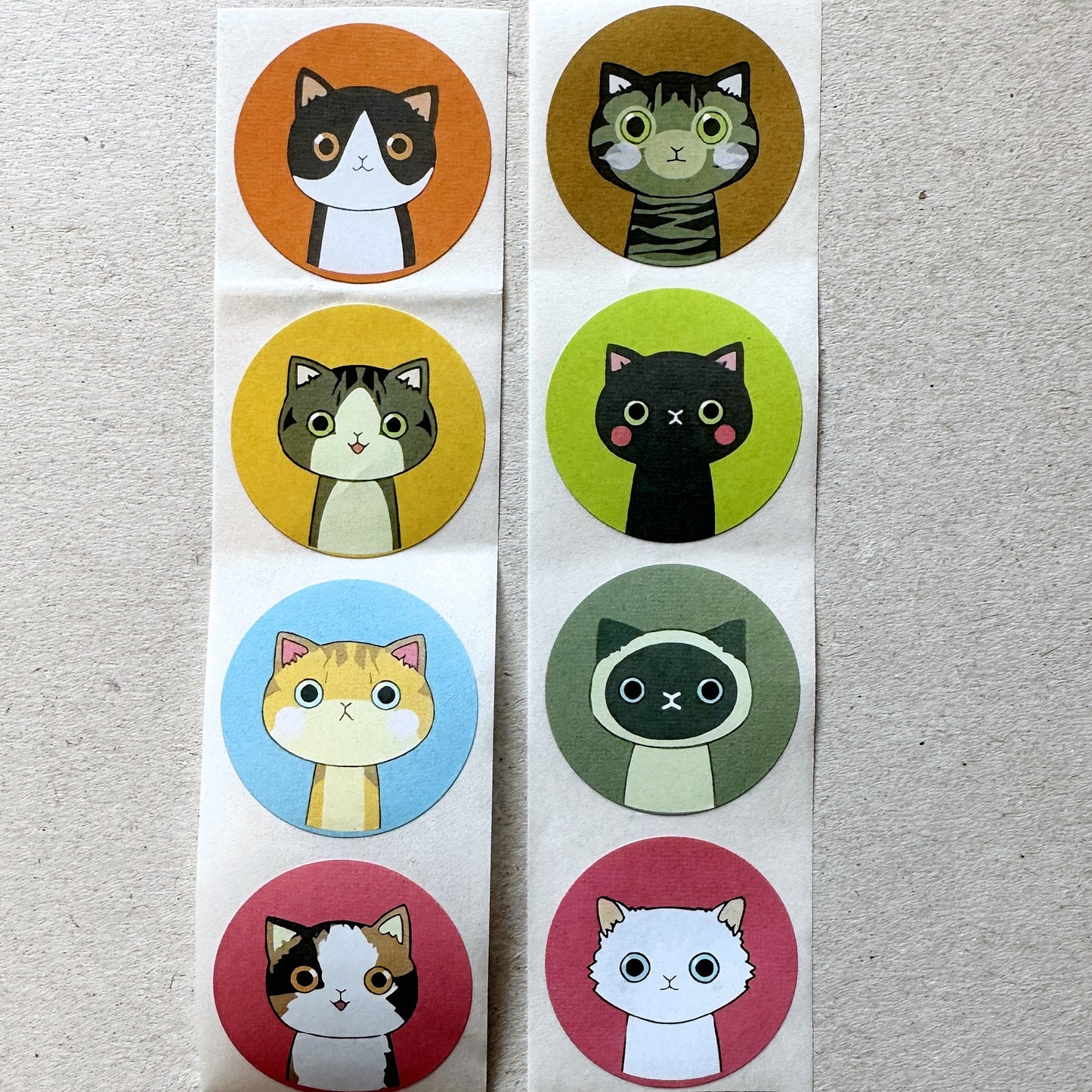 Funny Cats - Round Sticker Seal SAMPLES