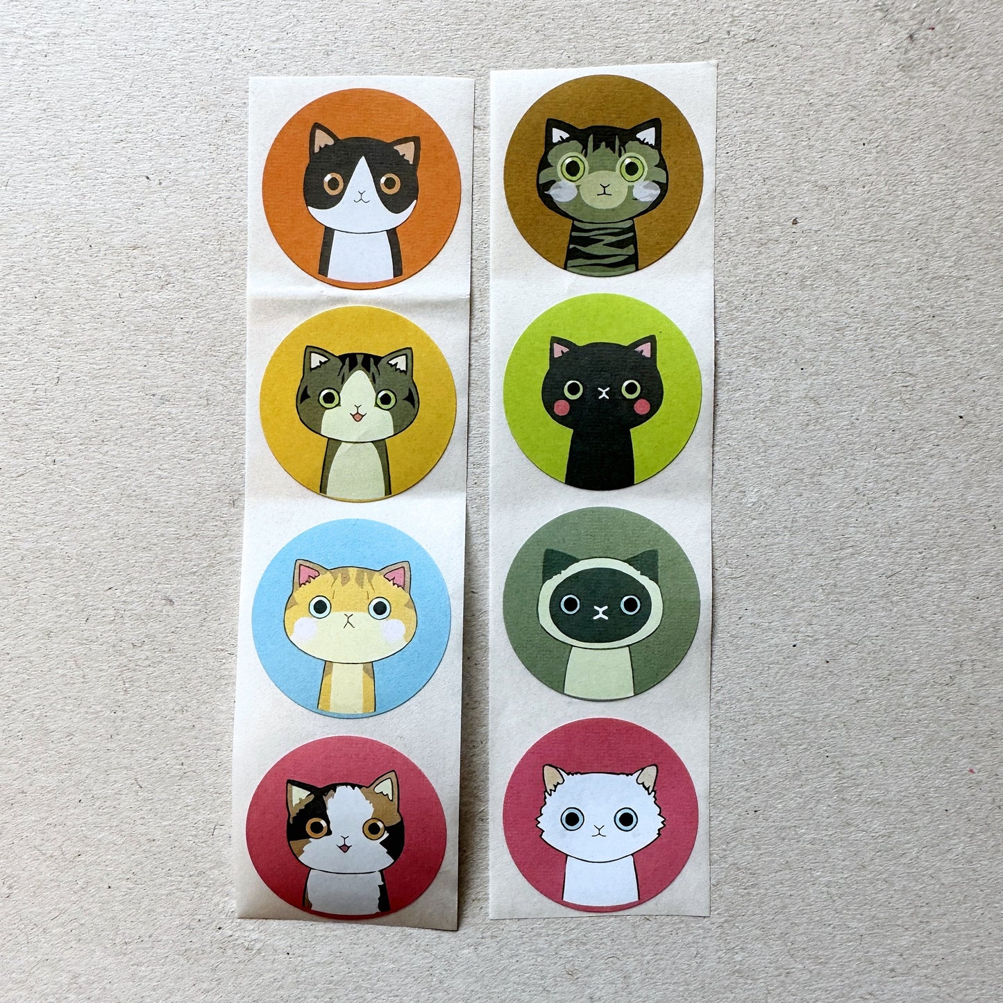 Funny Cats - Round Sticker Seal SAMPLES