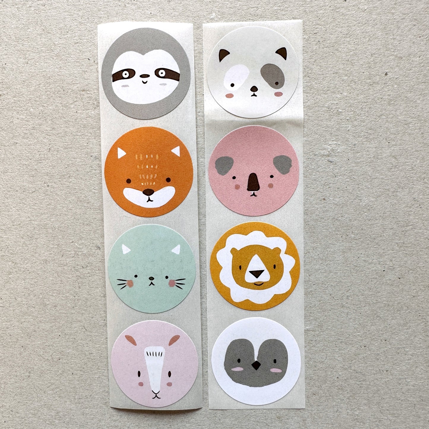 Kawaii Animals - Round Sticker Seal SAMPLES