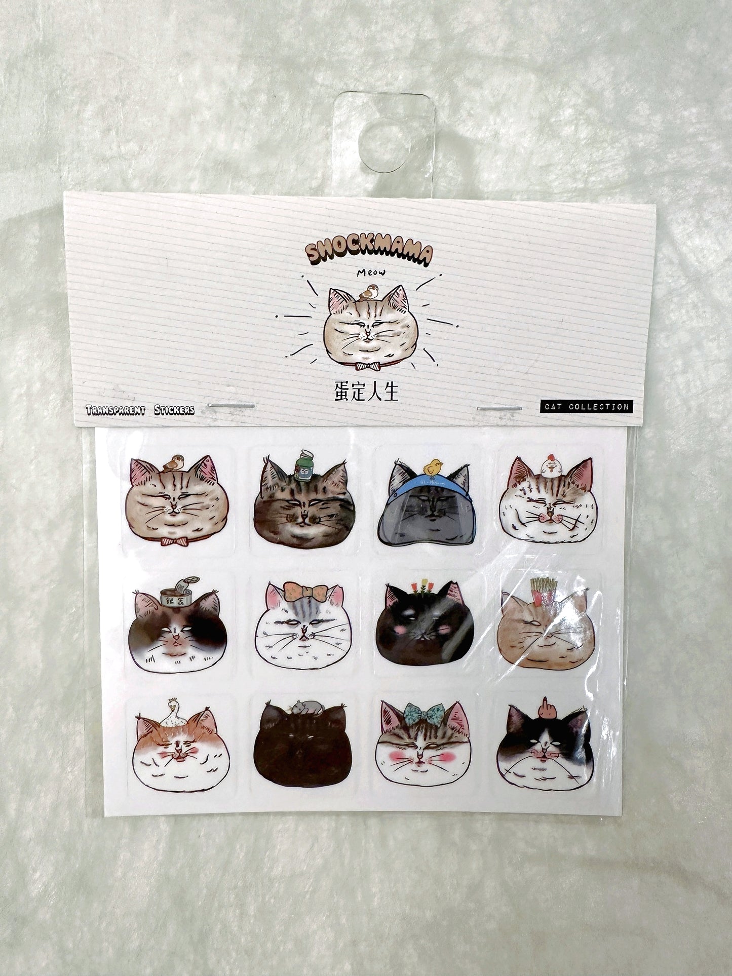 Shock Mama - Cat Collection transparent stickers