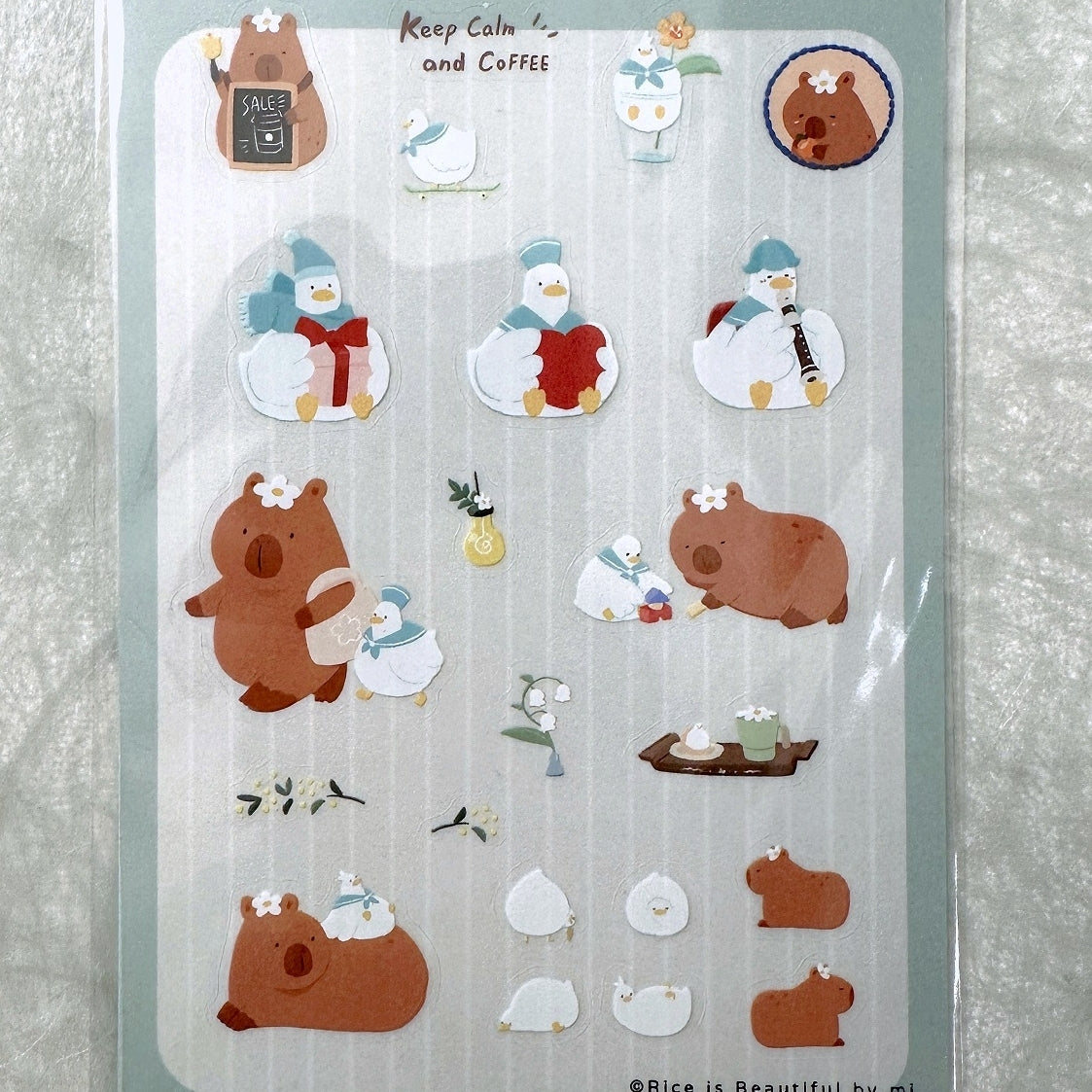 SkyCoffee - Capybara & Ducks sticker sheets