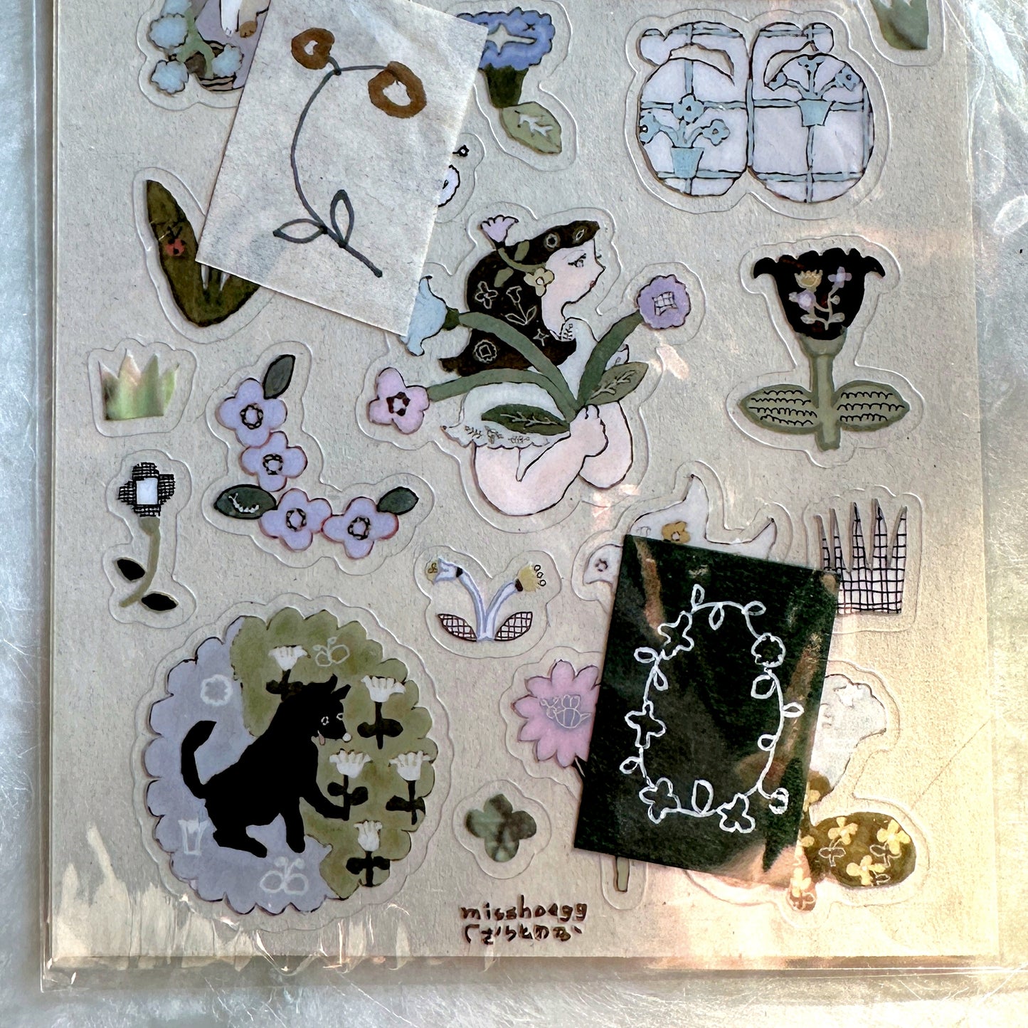 misshoegg - Flower Girl transparent stickers