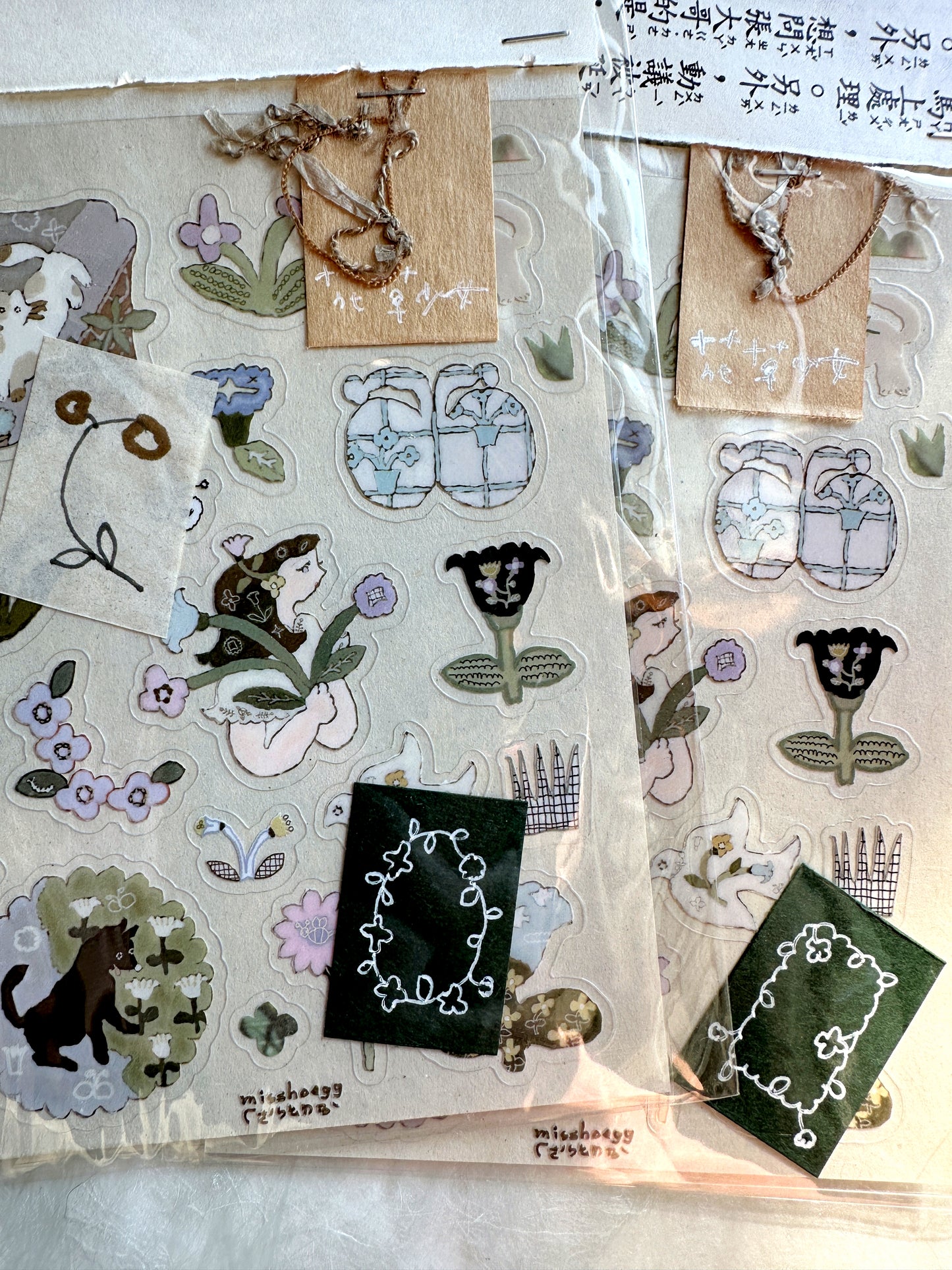 misshoegg - Flower Girl transparent stickers