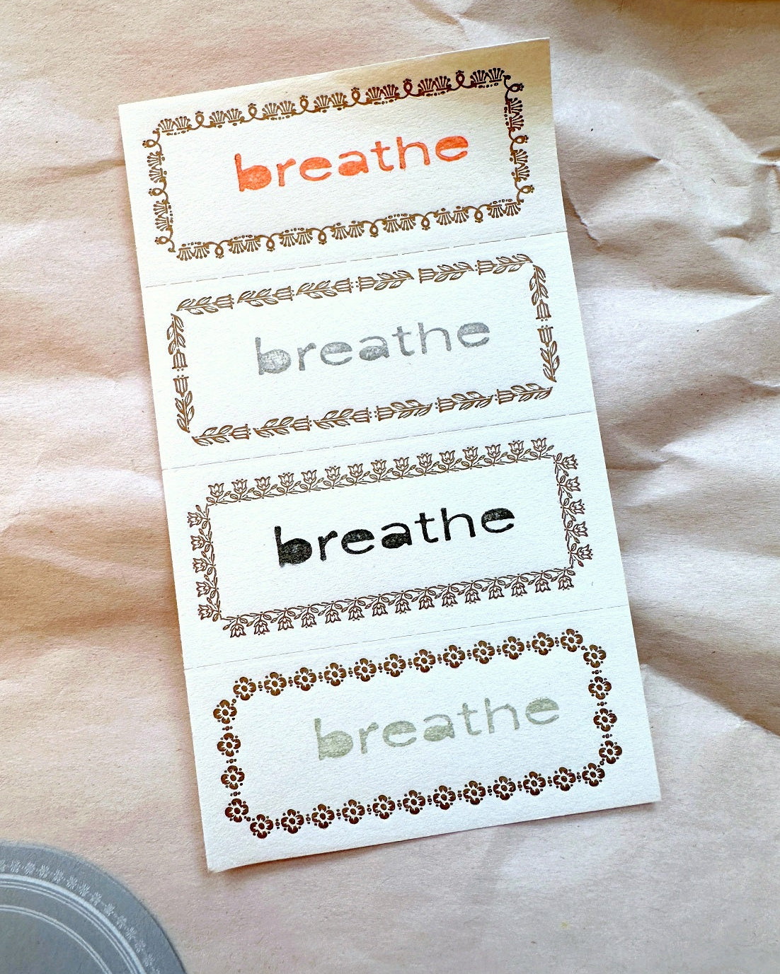 TAOthings Studio - Breathe rubber stamps