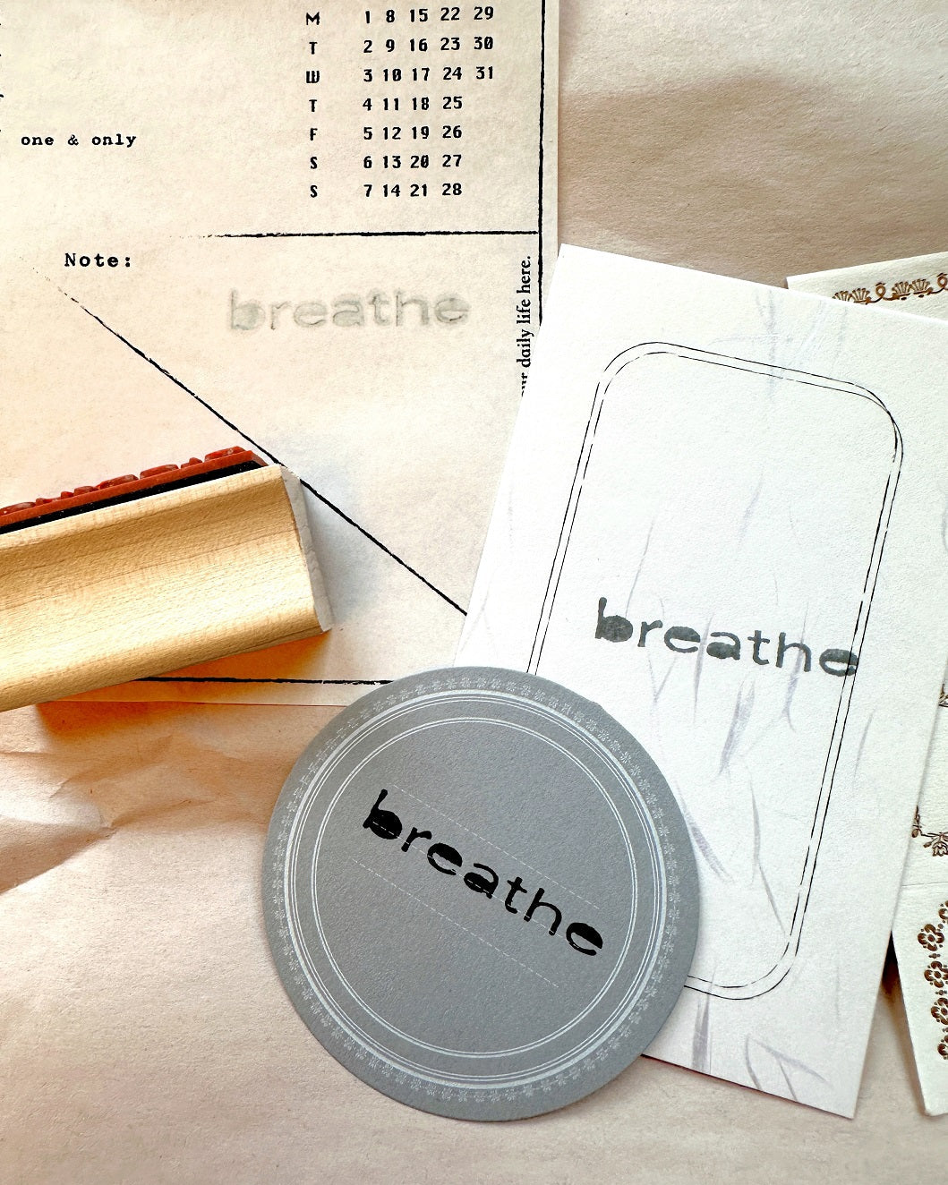 TAOthings Studio - Breathe rubber stamps