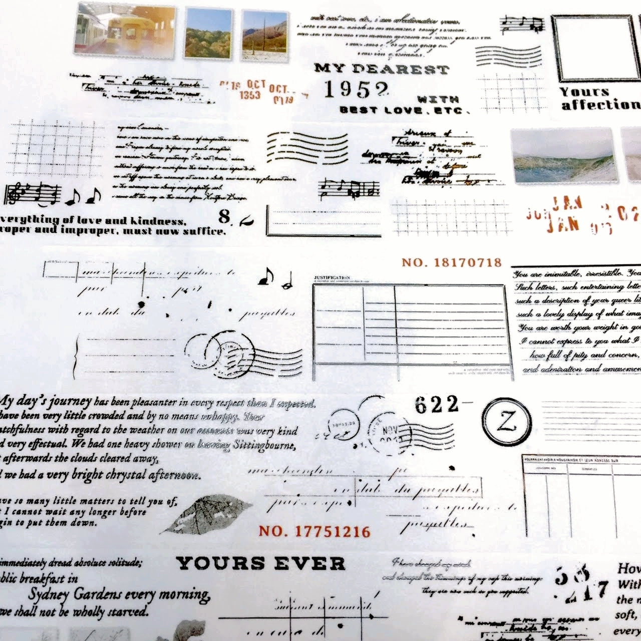 Stationery Instinct - Collage Practice PET tape SAMPLES