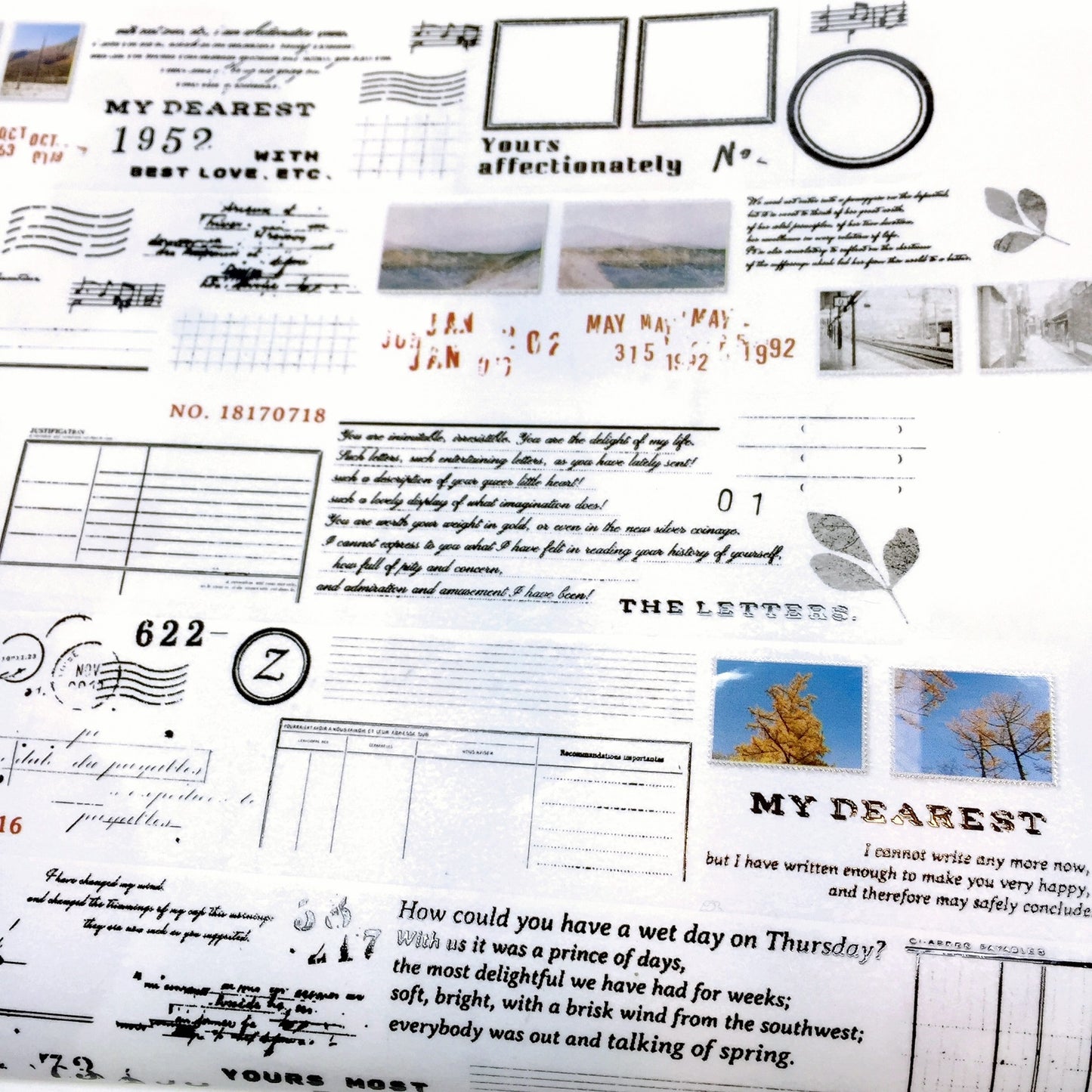 Stationery Instinct - Collage Practice PET tape SAMPLES
