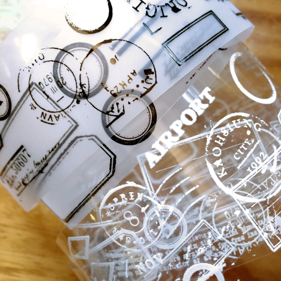 Stationery Instinct - Collage Practice: Frame (White) PET tape SAMPLES
