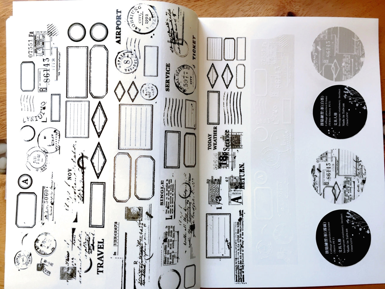 Stationery Instinct - Collage Practice: Frame PET tape SAMPLES