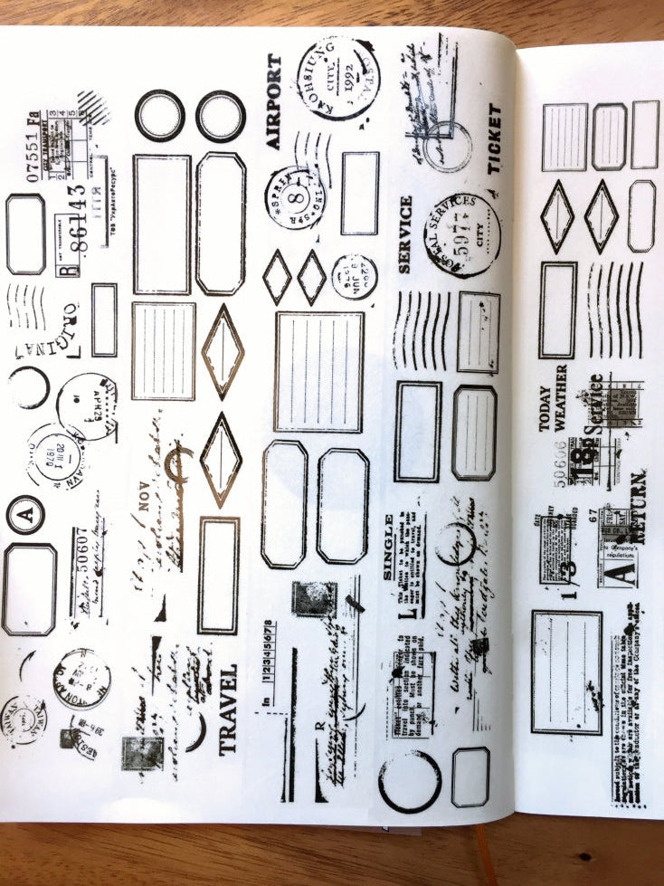 Stationery Instinct - Collage Practice: Frame PET tape SAMPLES