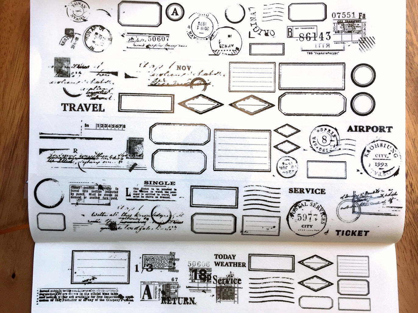 Stationery Instinct - Collage Practice: Frame PET tape SAMPLES