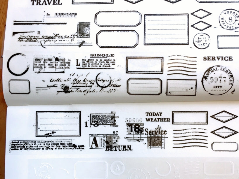 Stationery Instinct - Collage Practice: Frame PET tape SAMPLES