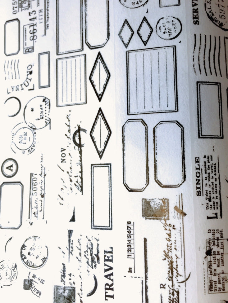 Stationery Instinct - Collage Practice: Frame PET tape SAMPLES