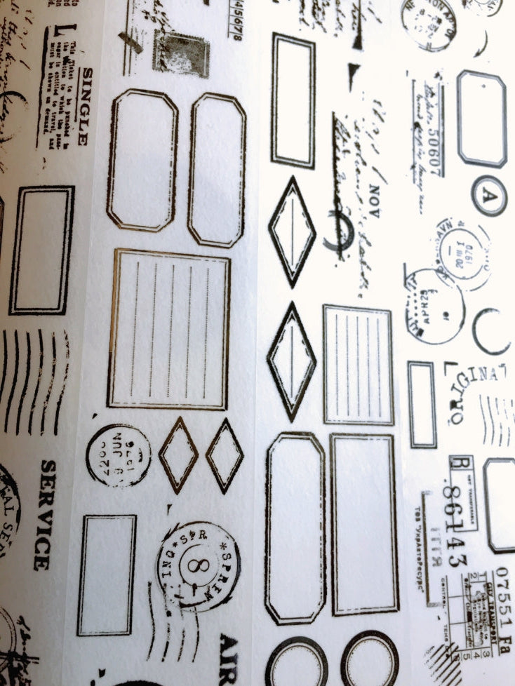 Stationery Instinct - Collage Practice: Frame PET tape SAMPLES