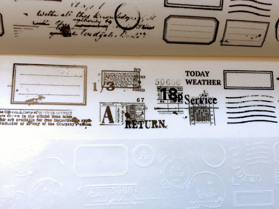 Stationery Instinct - Collage Practice: Frame PET tape SAMPLES