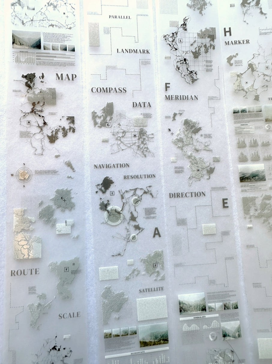 Stationery Instinct - Map PET tape SAMPLES