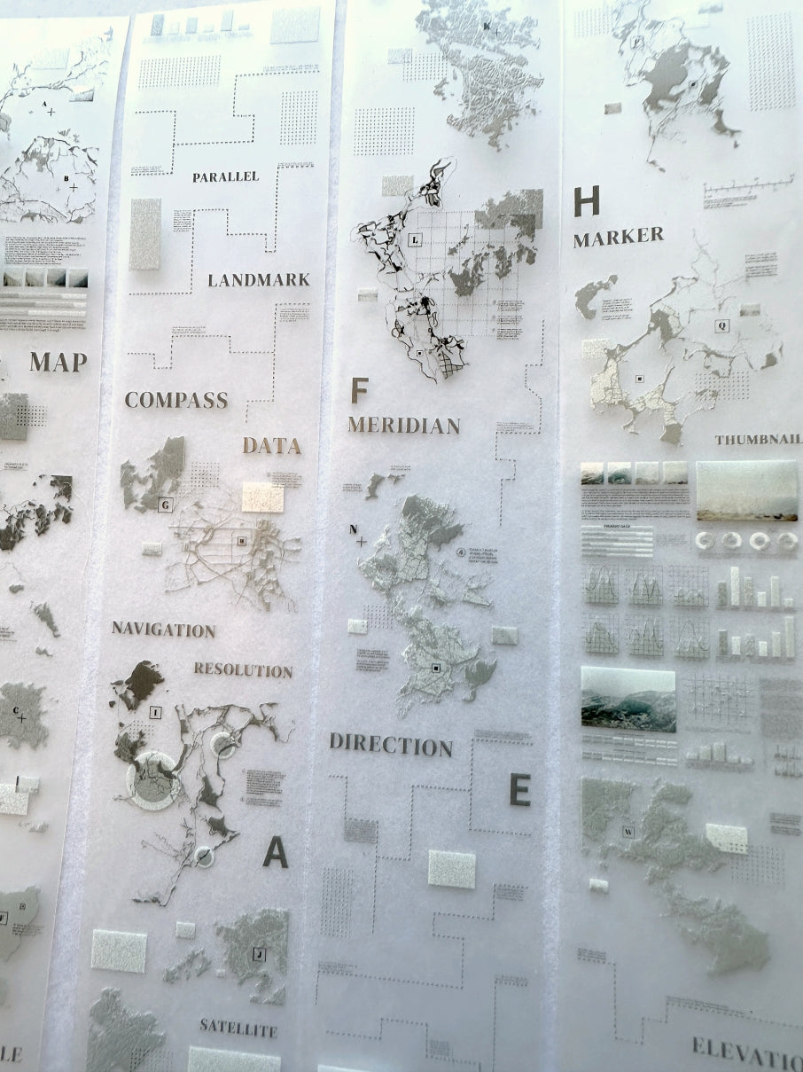 Stationery Instinct - Map PET tape SAMPLES