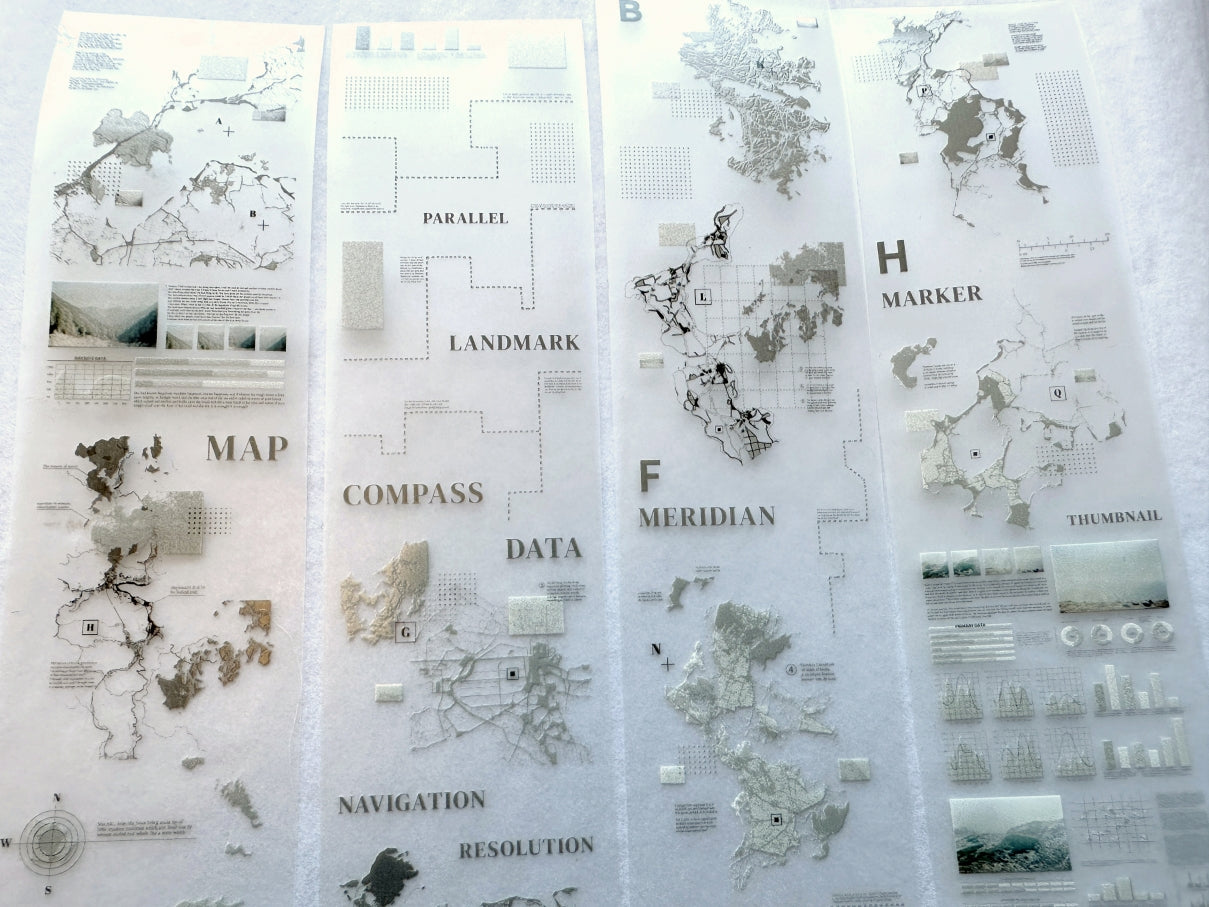 Stationery Instinct - Map PET tape SAMPLES
