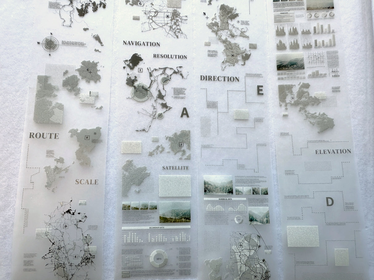 Stationery Instinct - Map PET tape SAMPLES