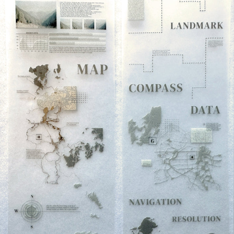 Stationery Instinct - Map PET tape SAMPLES