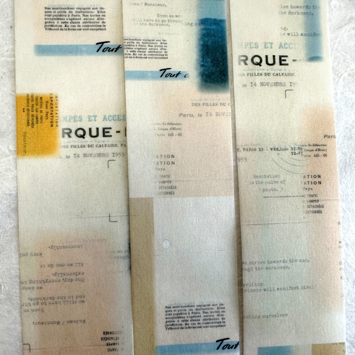 Stationery Instinct - Reflected washi tape SAMPLES