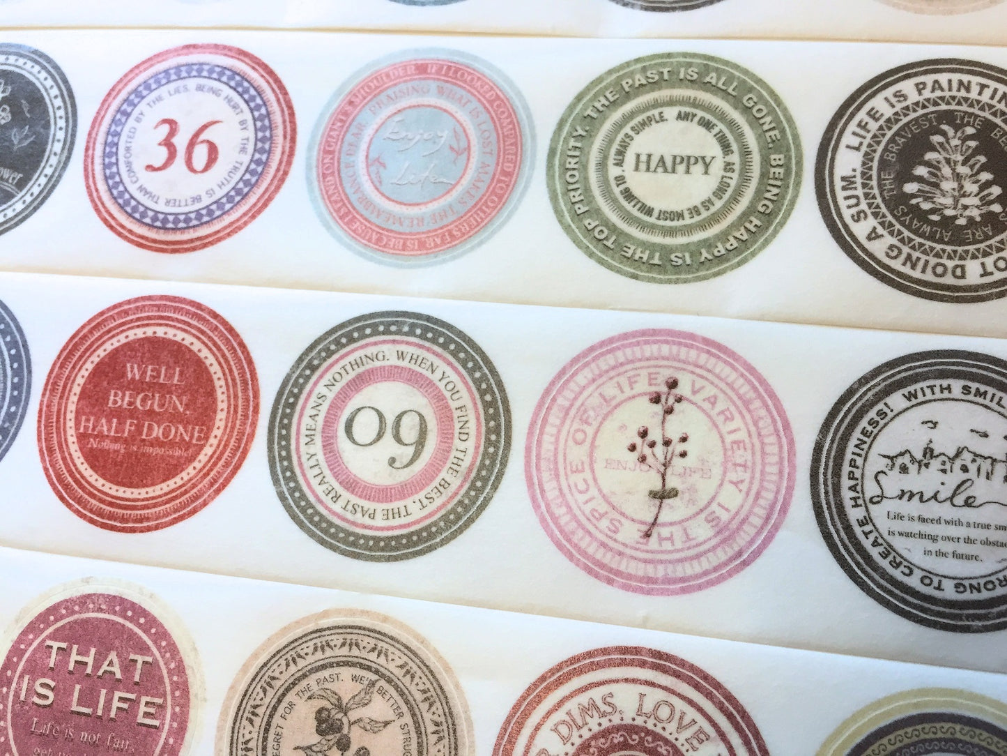 Sonia's Illustration Life - Round Label kiss-cut paper tape SAMPLES