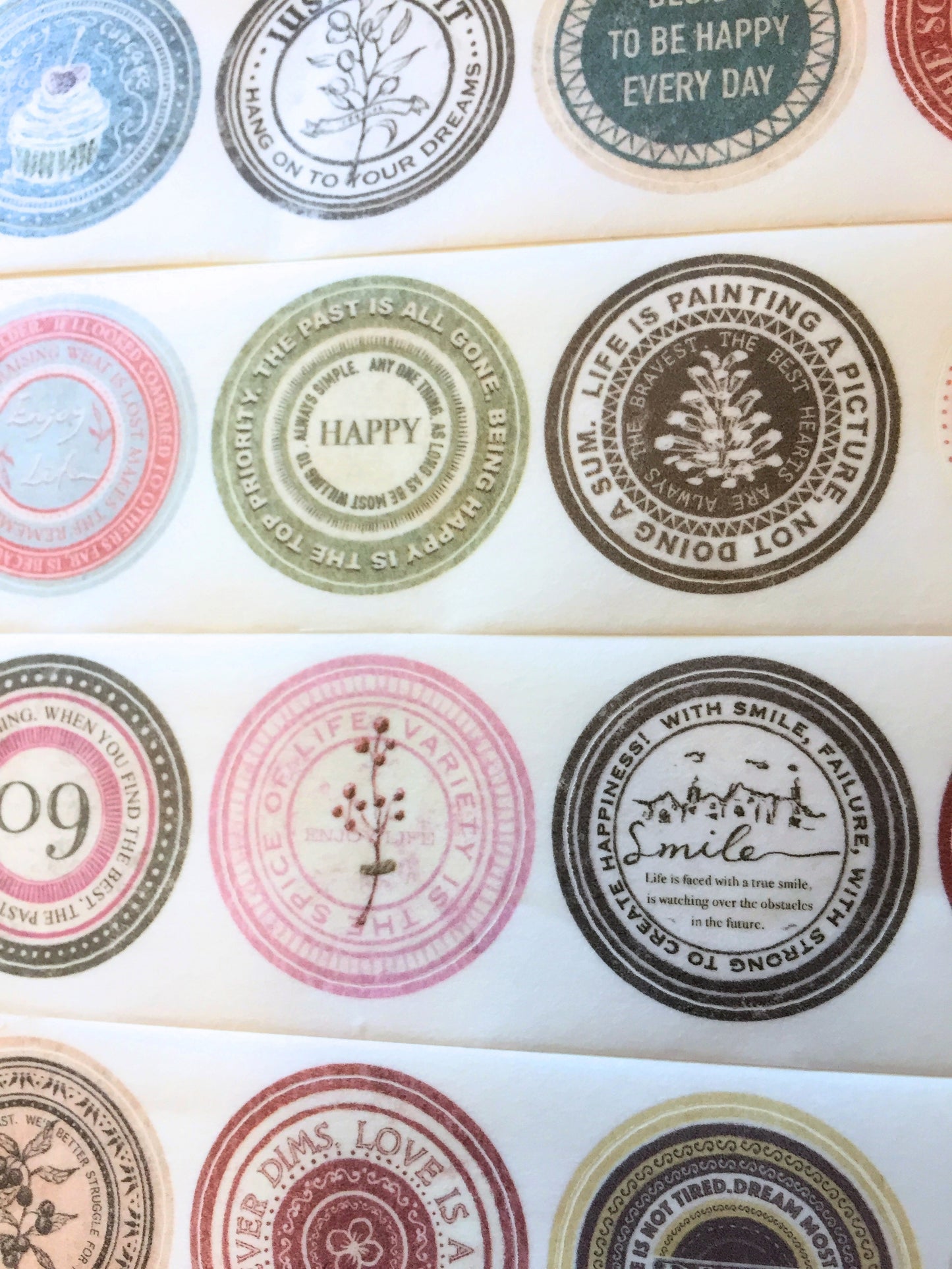 Sonia's Illustration Life - Round Label kiss-cut paper tape SAMPLES