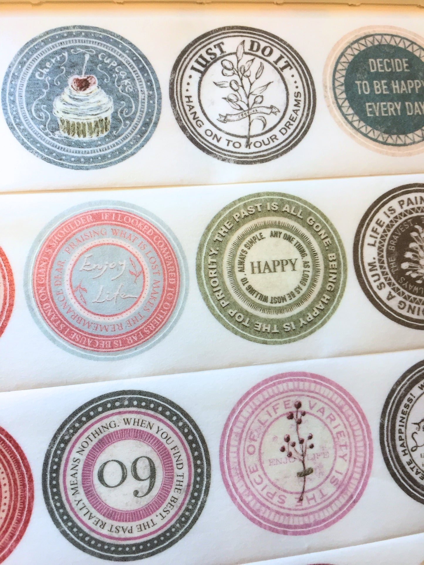 Sonia's Illustration Life - Round Label kiss-cut paper tape SAMPLES