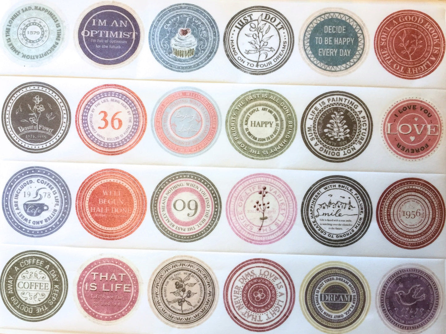 Sonia's Illustration Life - Round Label kiss-cut paper tape SAMPLES