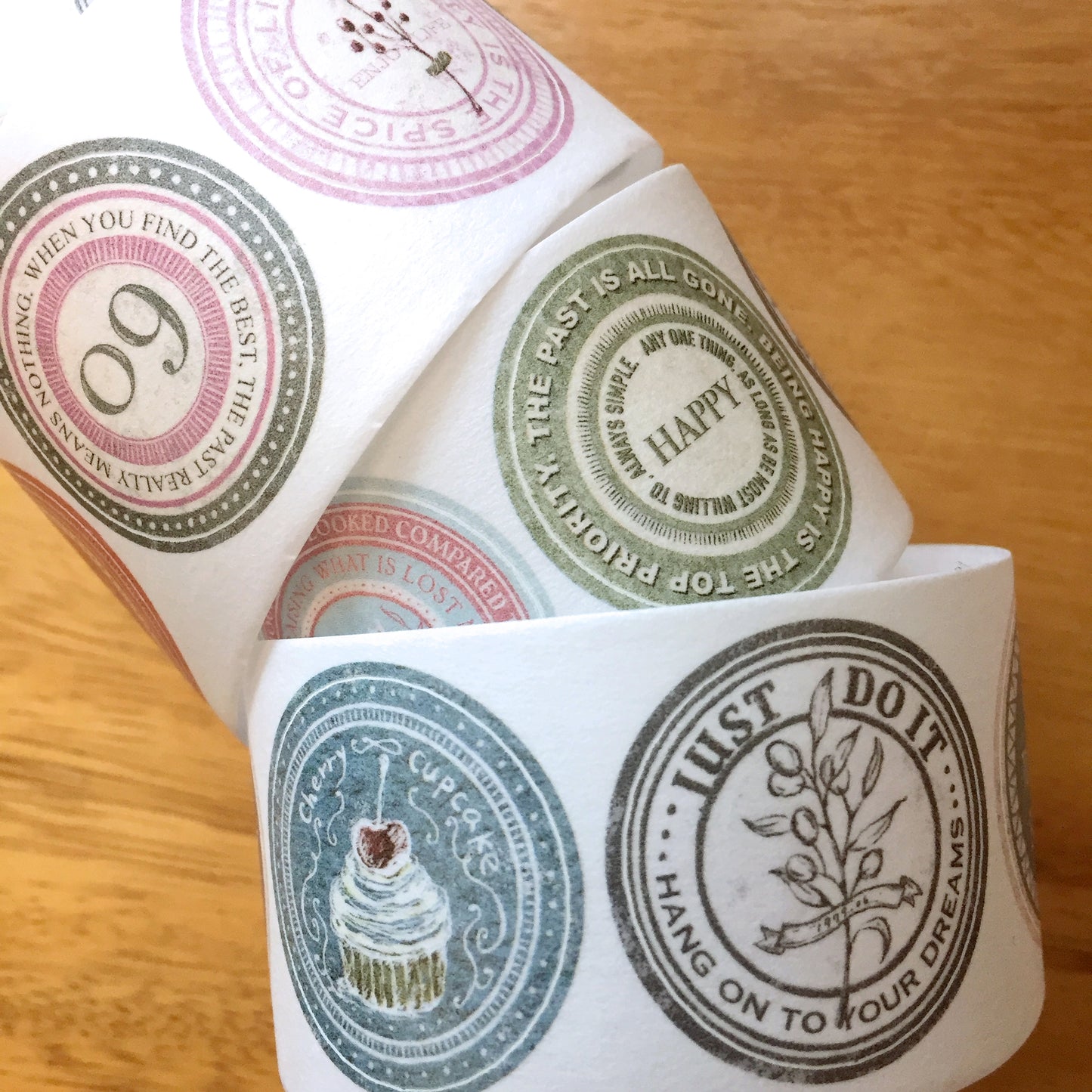 Sonia's Illustration Life - Round Label kiss-cut paper tape SAMPLES