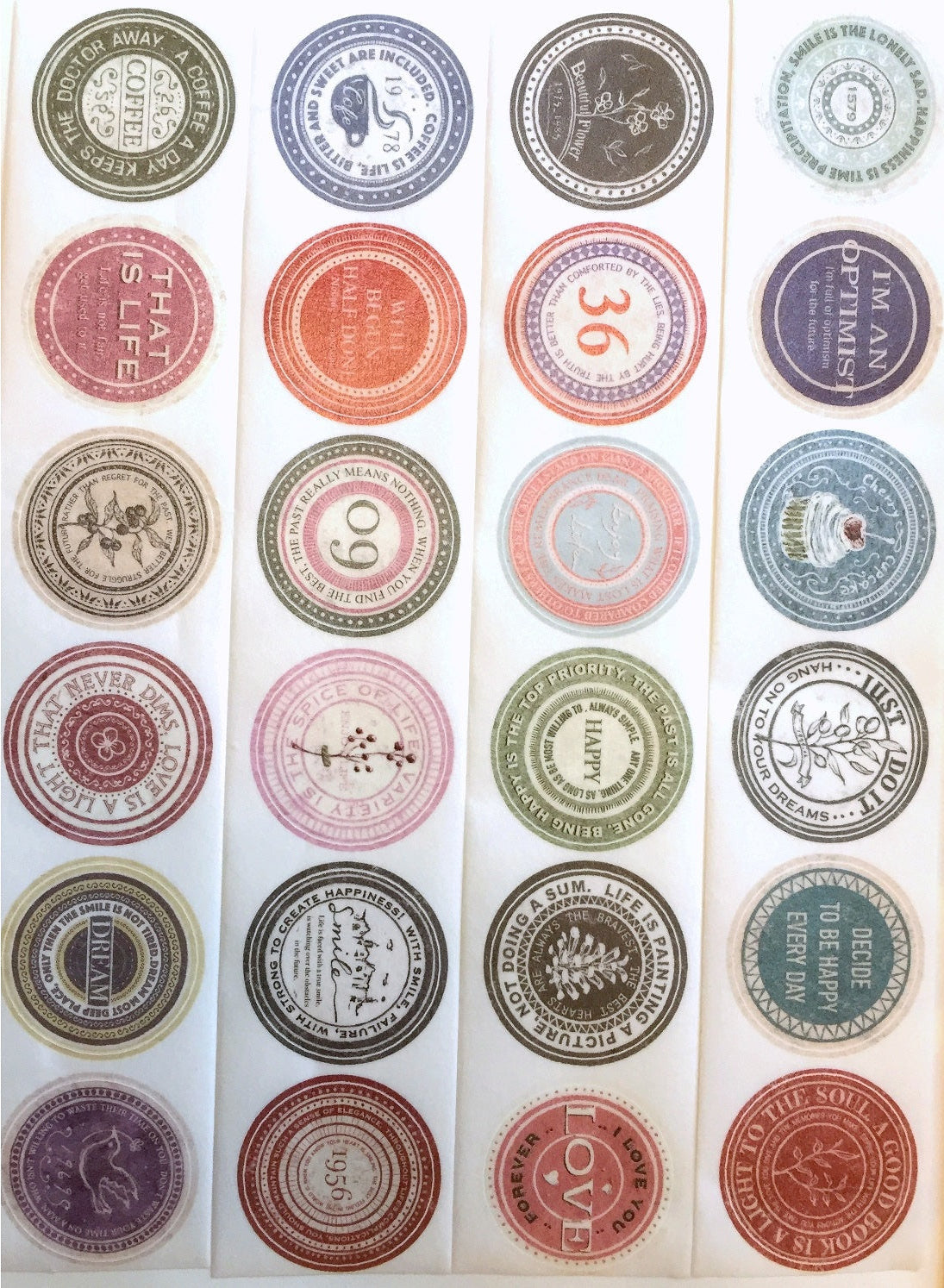 Sonia's Illustration Life - Round Label kiss-cut paper tape SAMPLES
