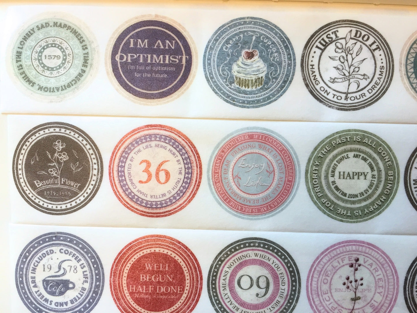 Sonia's Illustration Life - Round Label kiss-cut paper tape SAMPLES