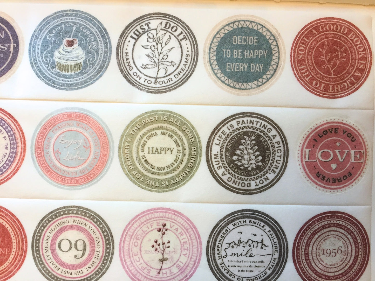 Sonia's Illustration Life - Round Label kiss-cut paper tape SAMPLES